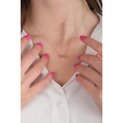 Güzide 14 Ayar Altın Sonsuzluk Kolye