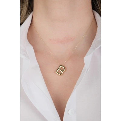 14 Ayar Altın Balon Harf Kolye 582