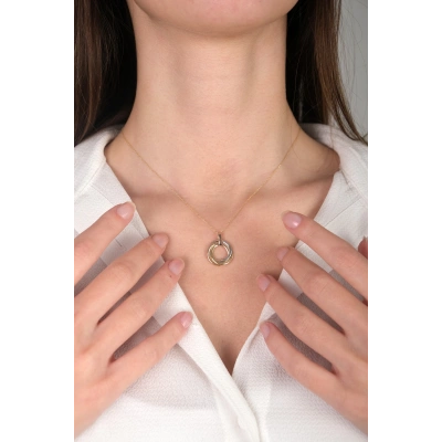 14 Ayar Altın Çember Kolye 246