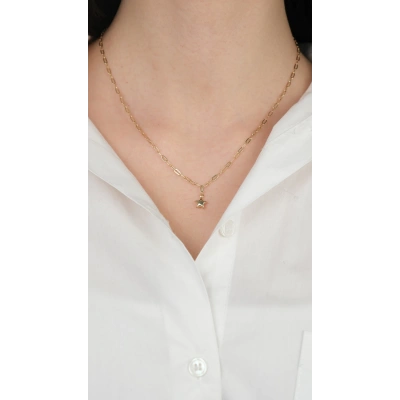 14 Ayar Altın Ataç Zincirli Kolye