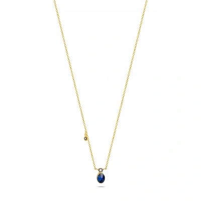 14 Ayar Altın Safira Kolye 847