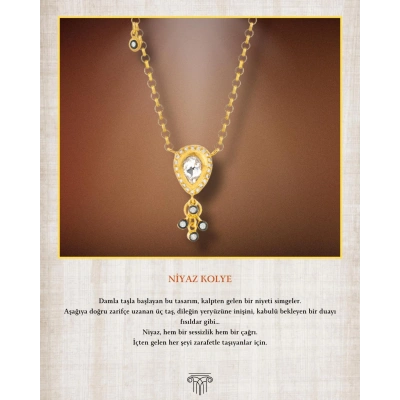 14 Ayar Altın Niyaz Kolye 848