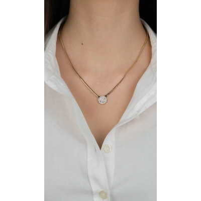 14 Ayar Altın Baget İtalyan Zincirli Kolye 812