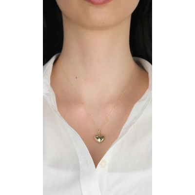 14 Ayar Altın Kalpli Kolye Ucu 470