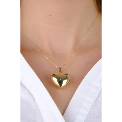 14 Ayar Altın Balon Kalpli Kolye 355