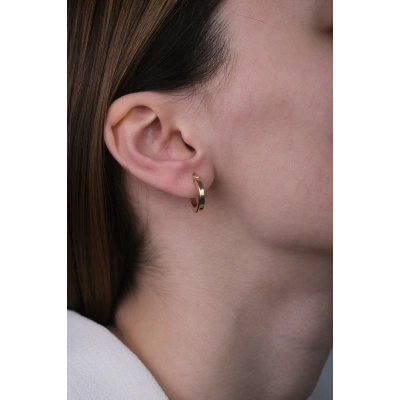 14 Ayar Altın Halka Küpe 357