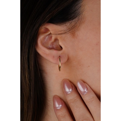 14 Ayar Altın Halka Küpe 665