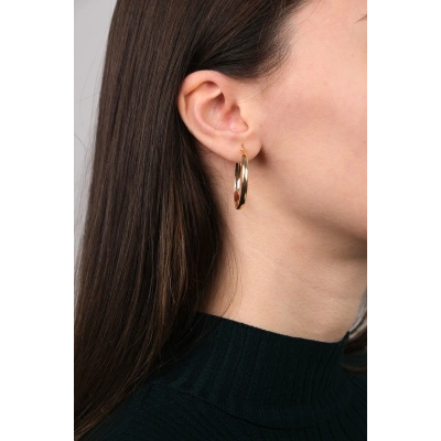 14 Ayar Altın Halka Küpe 343