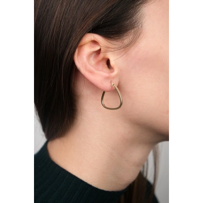 14 Ayar Altın Üçgen Küpe 370