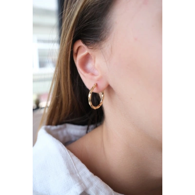 14 Ayar Burgu Halka Küpe 512