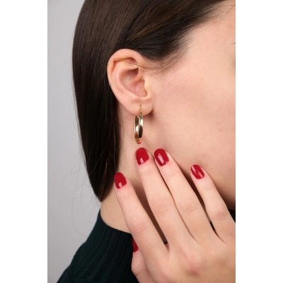 14 Ayar Altın Halka Küpe 337