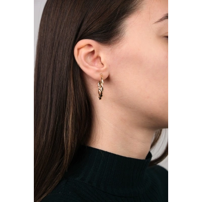 14 Ayar Altın Burgu Halka Küpe 350