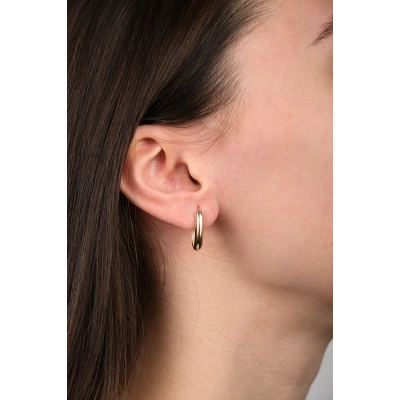 14 Ayar Altın Halka Küpe 27