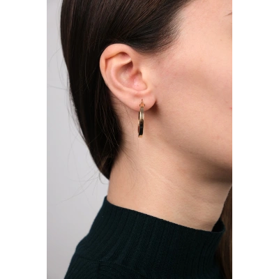 14 Ayar Altın Halka Küpe 324