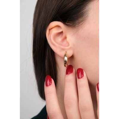 14 Ayar Altın Halka Küpe 340