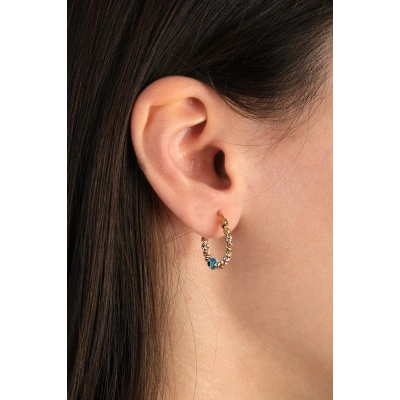 14 Ayar Altın Dorika Toplu Halka Küpe 209