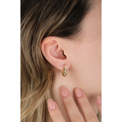 14 Ayar Altın Midye Küpe 506