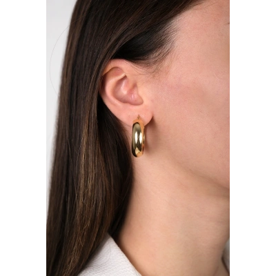 14 Ayar Altın Halka Küpe 115