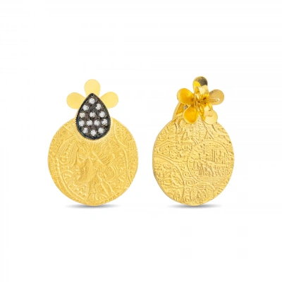 14 Ayar Altın Antella Küpe 1090