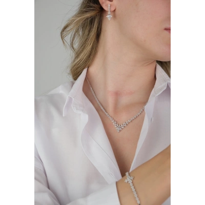 14 Ayar Beyaz Altın Set 61