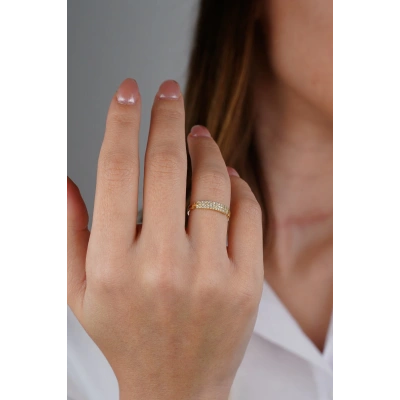 14 Ayar Altın Taşlı Yüzük 602