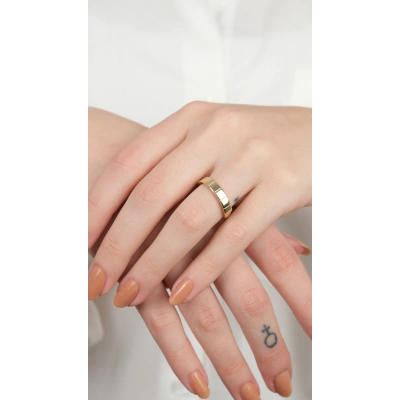 14 Ayar Altın Sade Yüzük