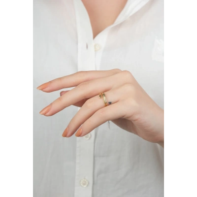 14 Ayar Altın Sade Sarmal Yüzük  883