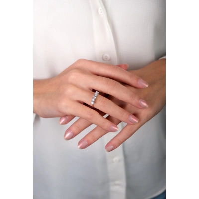 14 Ayar Altın Beştaş Yüzük 45