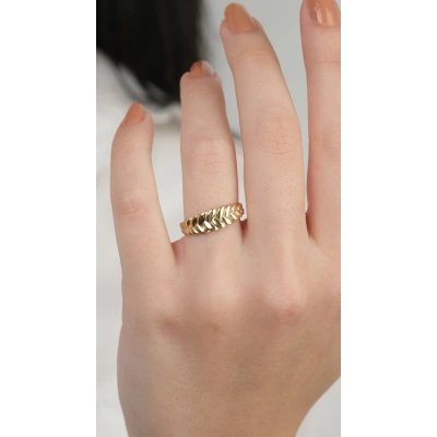 14 Ayar Altın Başak Yüzük