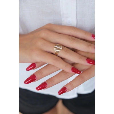 14 Ayar Altın Taşlı Yüzük 496