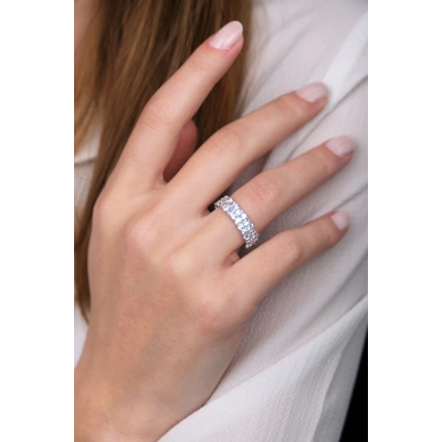 14 Ayar Beyaz Altın Tamtur Yüzük 420