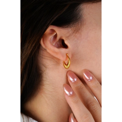 22 Ayar Altın Midye Küpe 613