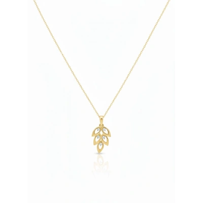 14 Ayar Altın Yaprak Kolye 625