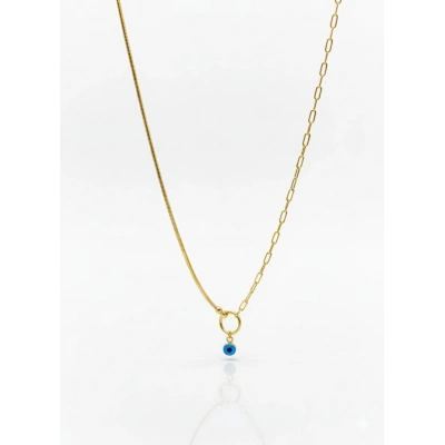 14 Ayar Altın Nazar Boncuk Kolye 635