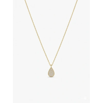 14 Ayar Altın Damla Model Taşlı Kolye 969