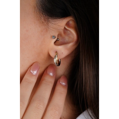 14 Ayar Altın Halka Küpe 659