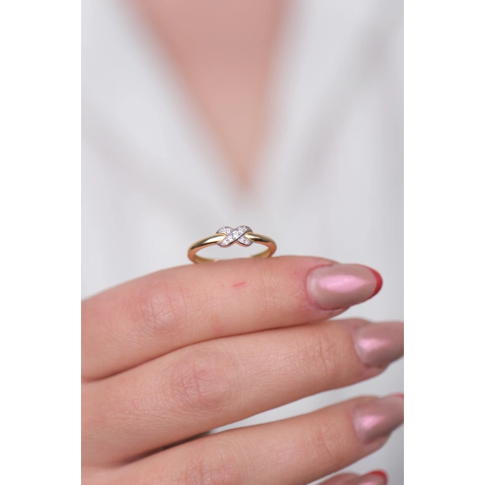 14 Ayar Altın Aşk Düğümü Yüzük 958