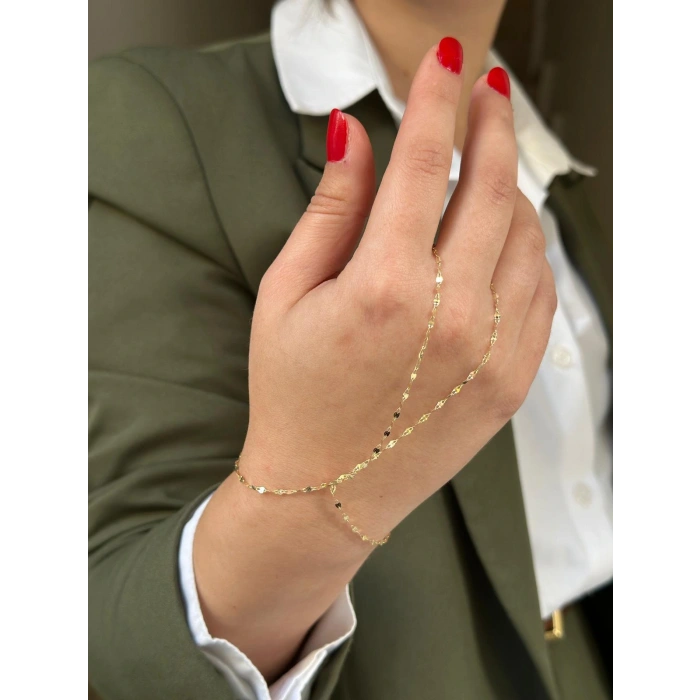 14 Ayar Altın Aynalı Zincir Şahmeran 1156