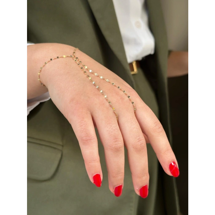 14 Ayar Altın Aynalı Zincir Şahmeran 1156