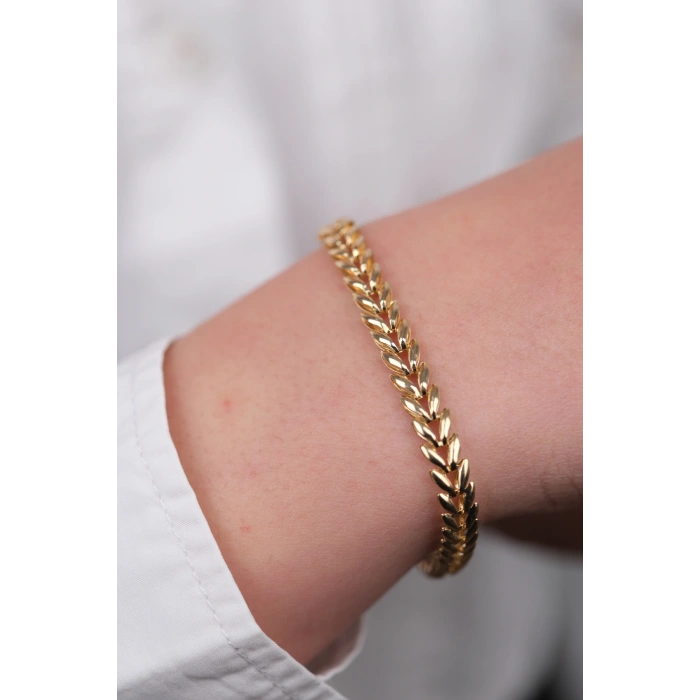 14 Ayar Altın Başak Bileklik 1039