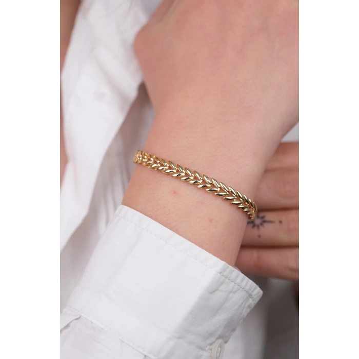 14 Ayar Altın Başak Bileklik 1039