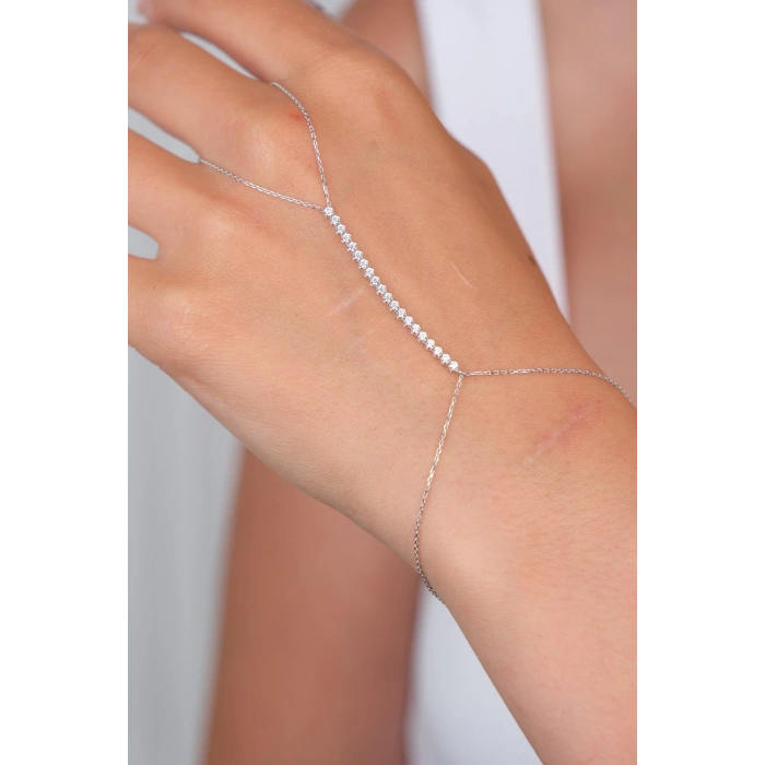 14 Ayar Altın Beyaz Taşlı Şahmeran 732