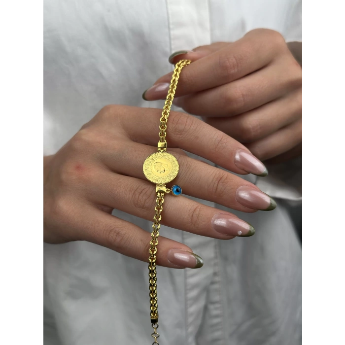 14 Ayar Altın Çeyrekli Bileklik 1067