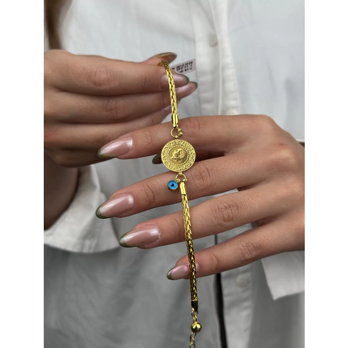 14 Ayar Altın Çeyrekli Bileklik 1068