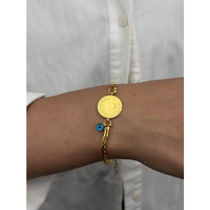 14 Ayar Altın Çeyrekli Bileklik 1068