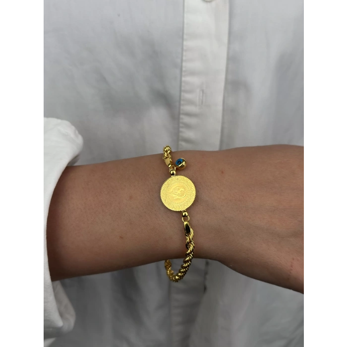 14 Ayar Altın çeyrekli Bileklik 1082