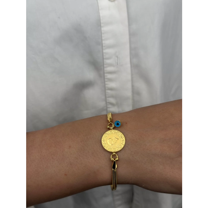 14 Ayar Altın Çeyrekli Bileklik 923