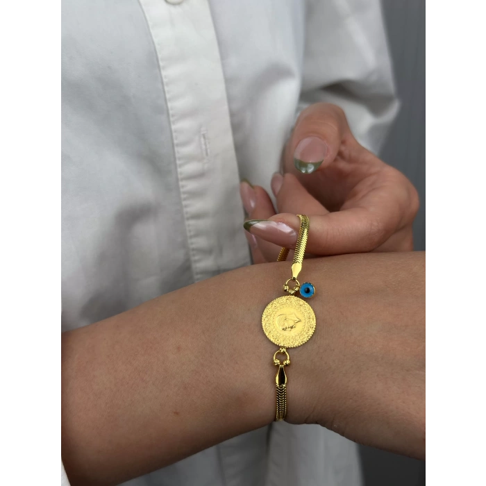 14 Ayar Altın Çeyrekli Bileklik 923