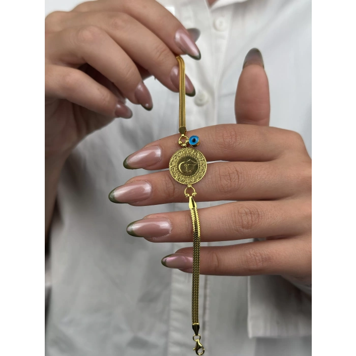 14 Ayar Altın Çeyrekli Bileklik 923