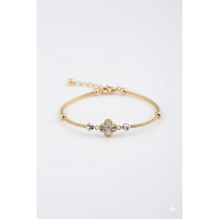 14 Ayar Altın Dorikalı Yonca Bileklik 824